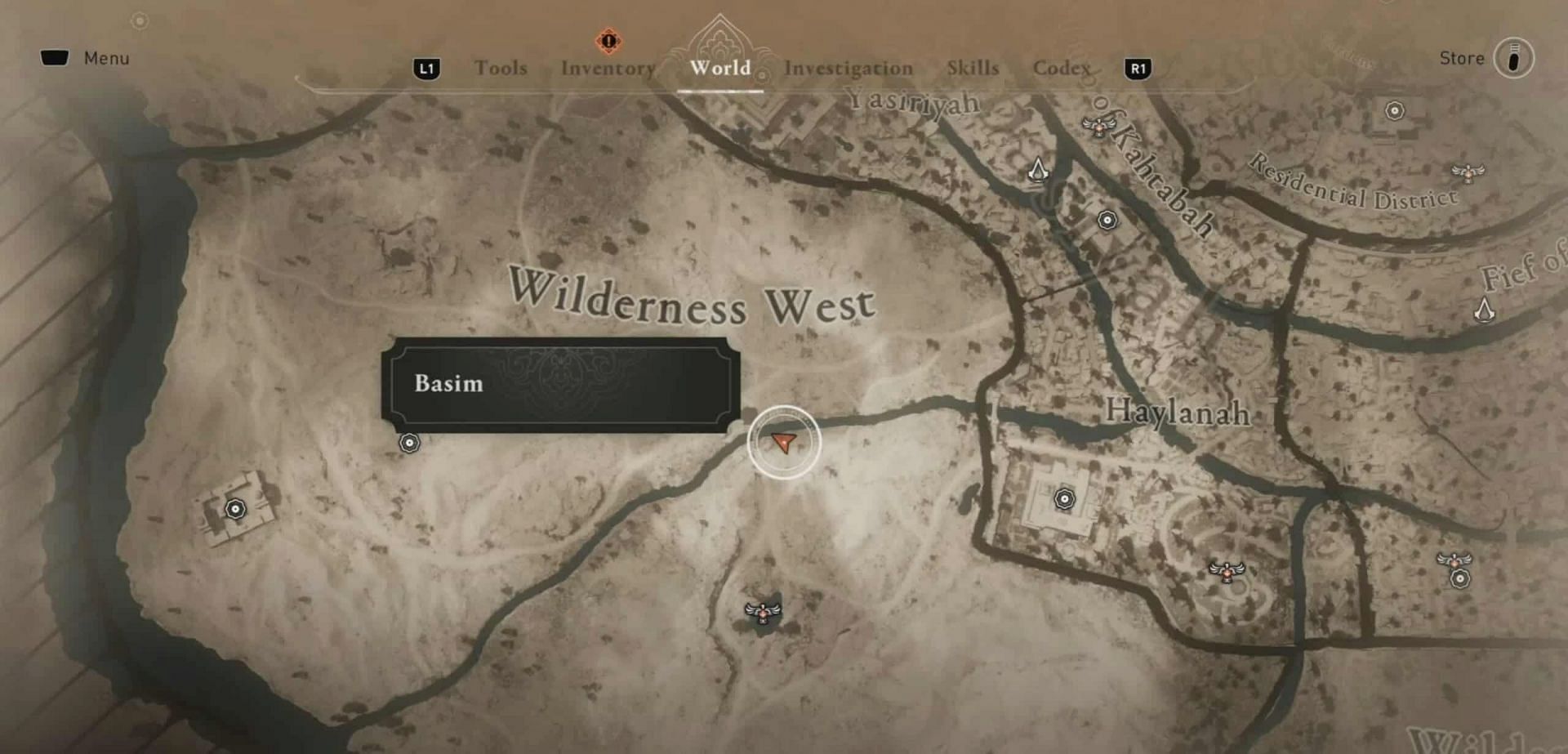 Travel west from the city to find the reward (Image via Ubisoft)